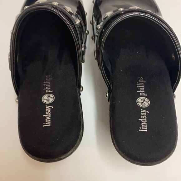 Lindsay Phillips Black Karin Studded clogs A21 - Picture 8 of 10